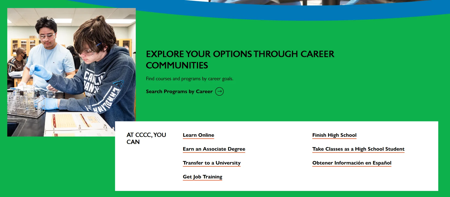 Career Communities and the At CCCC you can task list